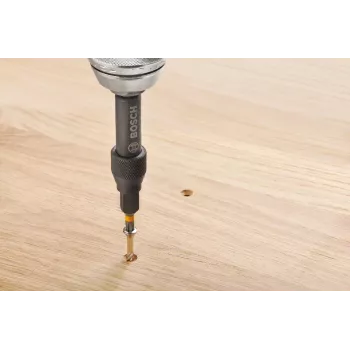 Bosch 2607002786 20 gabalu skrūvgriežu uzgaļu komplekts ar magnētisko universālo turētāju, 25 mm S2 tērauda uzgaļi Phillips, Pozidriv, plakanie, Torx, sešstūra