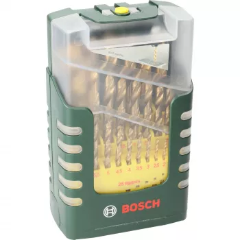 Bosch 2607017154 HSS spirālurbju komplekts 25 gab. TiN pārklājums cilindrisks kāts