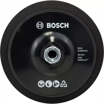 Bosch 2608612027 Atbalsta paliktnis M14 150 mm ar āķu un cilpu stiprinājumu leņķa slīpmašīnām