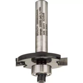 Bosch Accessories 2608628403 cietmetāla rievu frēzgalva, 32 mm griešanas diametrs, 8 mm kāts, 51 mm garums