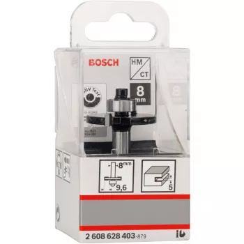 Bosch Accessories 2608628403 cietmetāla rievu frēzgalva, 32 mm griešanas diametrs, 8 mm kāts, 51 mm garums