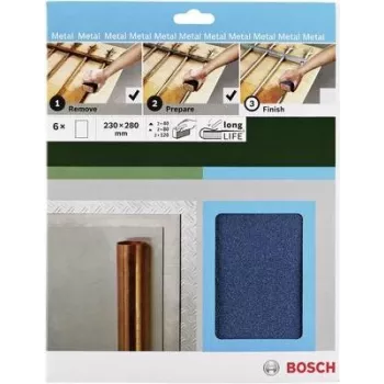 Bosch Accessories 2609256C43 rokas slīpēšanas papīra komplekts, graudainība P40/P80/P120, 230 x 280 mm, 9 loksnes