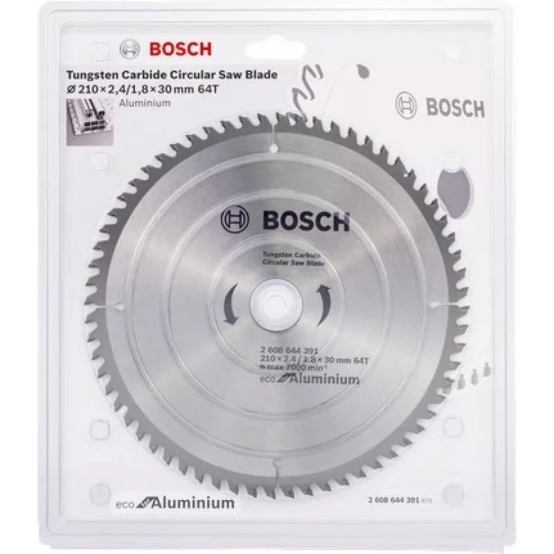 BOSCH Alumīnija zāģa asmens 210x30mm 64 zobi ECO