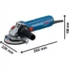 Bosch leņķa slīpmašīna GWS 12-125 Professional + dimanta griešanas disks zils 1,200 W (06013A6102)