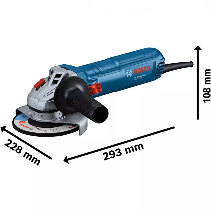 Bosch leņķa slīpmašīna GWS 12-125 Professional + dimanta griešanas disks zils 1,200 W (06013A6102)