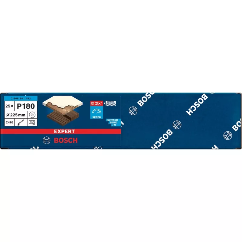 Bosch Expert C470 Slīpēšanas loksne, 225 mm, Grit 180, 25 gab. komplekts ģipškartona slīpmašīnām