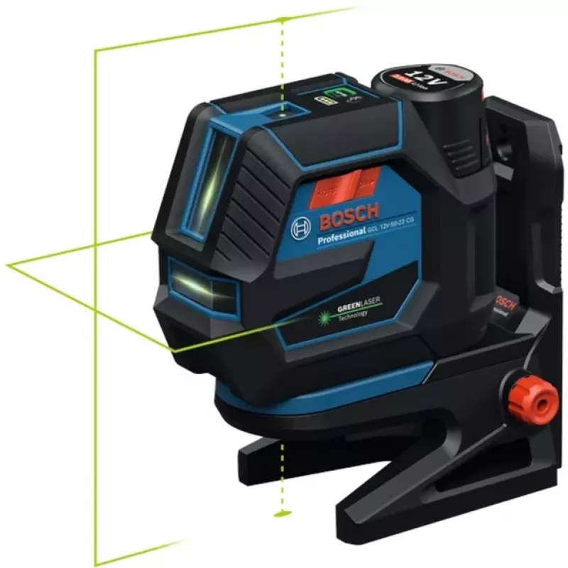 Bosch GCL 12V-50-22 CG Professional kombinētais lāzera komplekts ar RM 20 stiprinājumu, BT 150 statīvu, 2.0Ah akumulatoru, lādētāju un L-BOXX 0601066S01