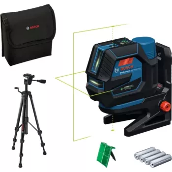 Bosch GCL 12V-50-22 CG Professional kombinētais lāzera komplekts ar RM 20 stiprinājumu, BT 150 statīvu, 2.0Ah akumulatoru, lādētāju un L-BOXX 0601066S01