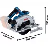 Bosch GKS 18V-57-2 Professional bezvada ripzāģis Solo (asmens 165 mm, 18 V, bezsuku, L-BOXX)