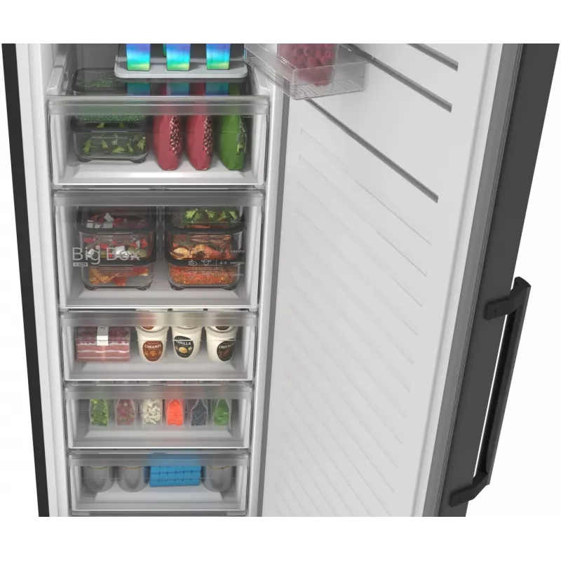 Bosch GSN36VCCG Brīvi stāvošs vertikālais saldētājs, NoFrost, 242 L, E energoklase, Inox-look