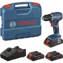 Bosch GSR 18V-45 Professional 18V bezvada urbjmašīna-skruvgriezis ar 3x 2.0Ah Li-Ion akumulatoriem, 45 Nm bezsuku, L-BOXX 102, lādētājs 0615A5002N