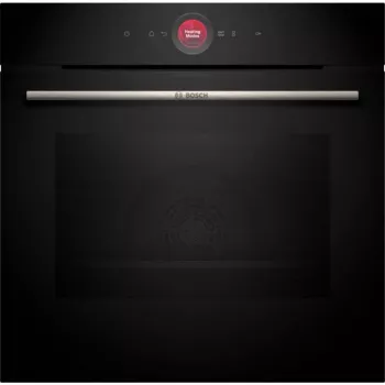 Bosch HBG7341B1 Series 8 Iebūvējamā elektriskā cepeškrāsns, 71L, pirolītiskā pašattīrīšanās, melna, 60 cm