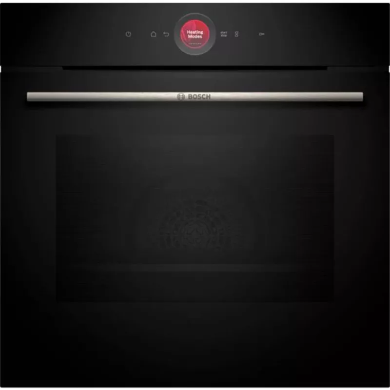 Bosch HBG7341B1 Series 8 Iebūvējamā elektriskā cepeškrāsns, 71L, pirolītiskā pašattīrīšanās, melna, 60 cm