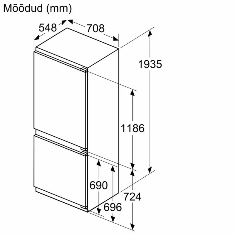 Bosch KBN96SDD0 French Door Ledusskapis ar Saldētavu, NoFrost, 605L, Energoefektivitātes klase D, Nerūsējošais tērauds/Sudrabs