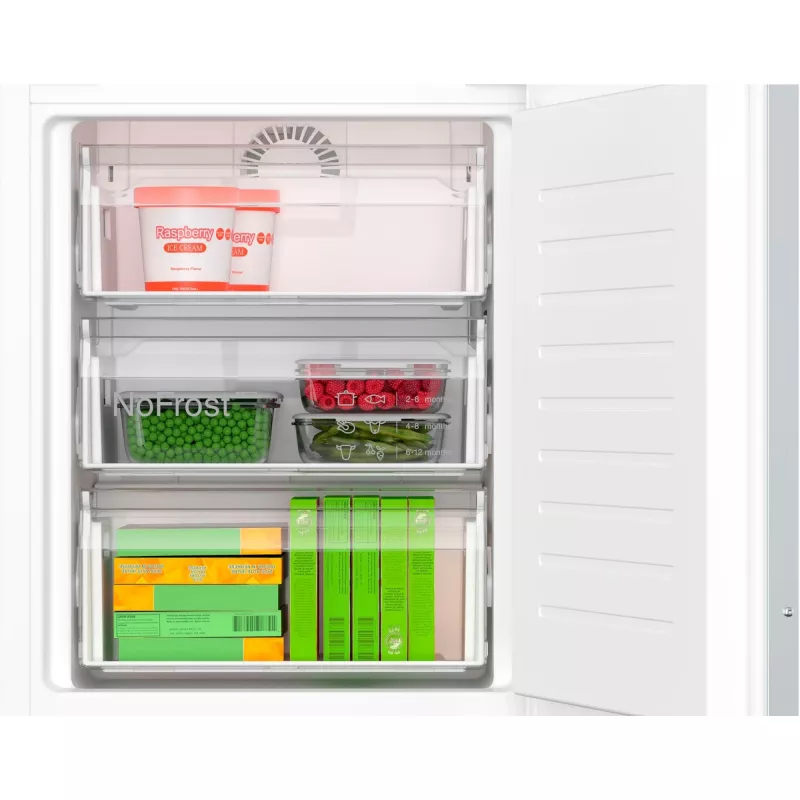 BOSCH KIN86ADD0 Iebūvējams ledusskapis-saldētājs ar VitaFresh un NoFrost, 260 L, Energoklase D, Balts