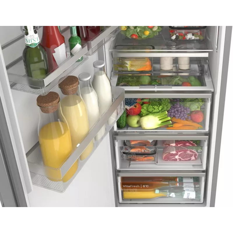 Bosch KSN36AICM Brīvi stāvošs ledusskapis ar saldētavu, 302L, NoFrost, Inox-look, Energoefektivitātes klase C
