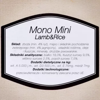Bosch Mono Mini jērs un rīsi pusmitrā suņu barība 0,9 kg