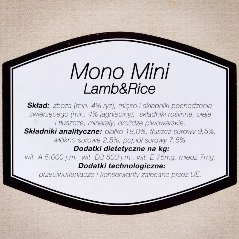Bosch Mono Mini jērs un rīsi pusmitrā suņu barība 0,9 kg