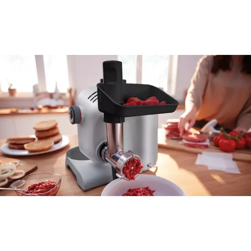 Bosch MUM58359 virtuves kombains rubīnsarkans/sudrabs 1000W 3.9L nerūsējošā tērauda bļoda