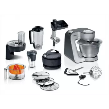 Bosch MUM58359 virtuves kombains rubīnsarkans/sudrabs 1000W 3.9L nerūsējošā tērauda bļoda