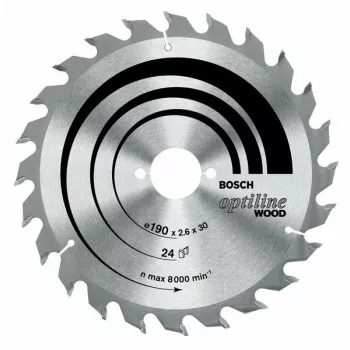 Bosch Optiline Wood ripzāģa disks 190mm x 30mm x 24T