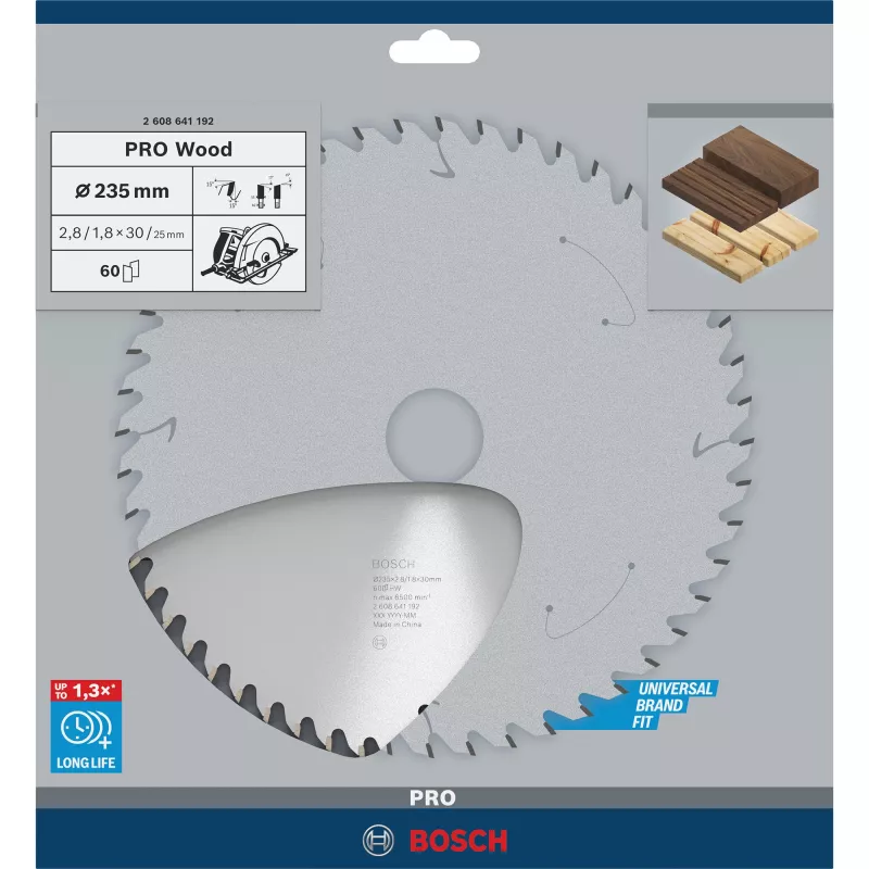 Bosch Power Tools PRO Koka Ripzāģa Asmens 235 mm, 60 Zobi, 30 mm Urbums Rokas Ripzāģiem