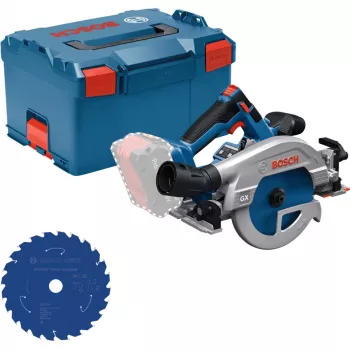 BOSCH Power Tools komplekts: Bezvadu ripzāģis GKS 18V 57 GX ar zāģa asmeni L-BOXX
