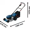 BOSCH POWERTOOLS Bezvadu zāles pļāvējs GRA 18V2-46SP Professional, 36V (2x18V), Zils, 2x 5,5 Ah litija-jonu akumulators, lādētājs