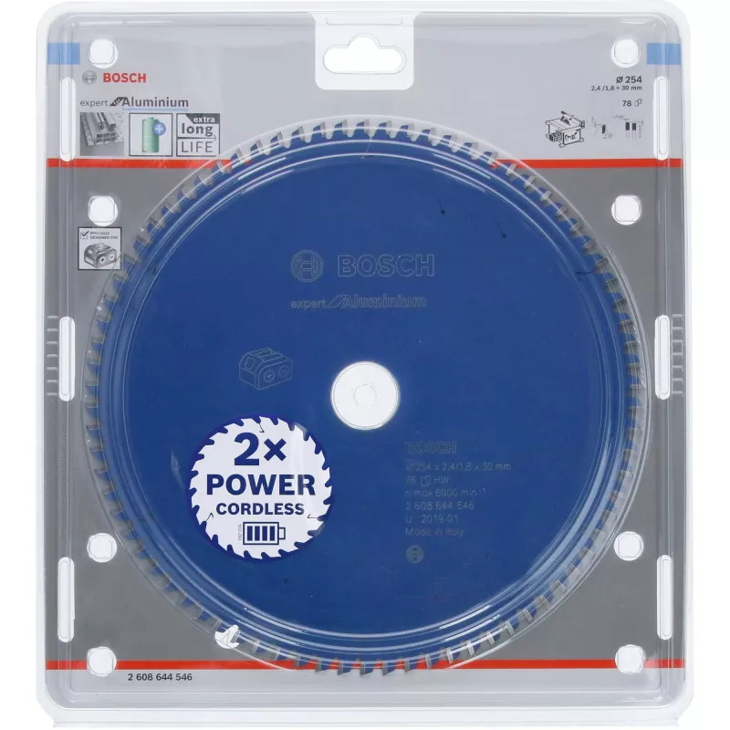 BOSCH POWERTOOLS Expert for Aluminium ripzāģa disks 254 mm x 30 mm, 78 zobi, HLTCG, bezvadu galda zāģiem