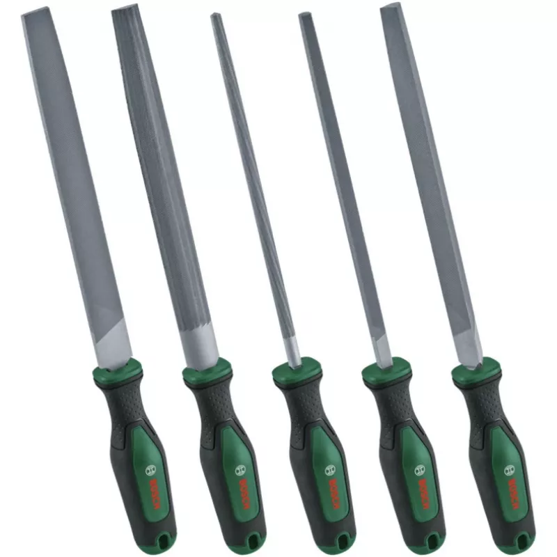 BOSCH POWERTOOLS Vīļu komplekts, 5 gab., 200 mm, zaļš/melns
