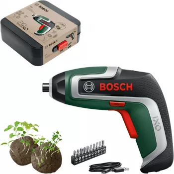 BOSCH Powertools IXO 7 Anniversary Set 3.6V bezvadu skrūvgriezis (Zaļš/Melns, Li-Ion 2.0Ah, uzgaļu komplekts, sēklu bumbas, kaste)