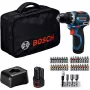 Bosch Professional GSR 12V-32 Bezvadu urbjskrūvgriezis (12V, 2x 2.0Ah Li-Ion, 36 daļu piederumu komplekts, instrumentu soma, zils/melns)