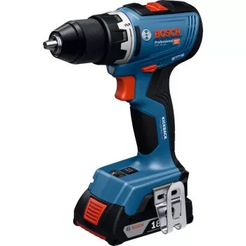 BOSCH Professional GSR 18V-65 Bezvadu urbjskrūvgriezis, bezsuku, 2x 5,0 Ah Li-Ion, L-BOXX, rokas instrumentu komplekts