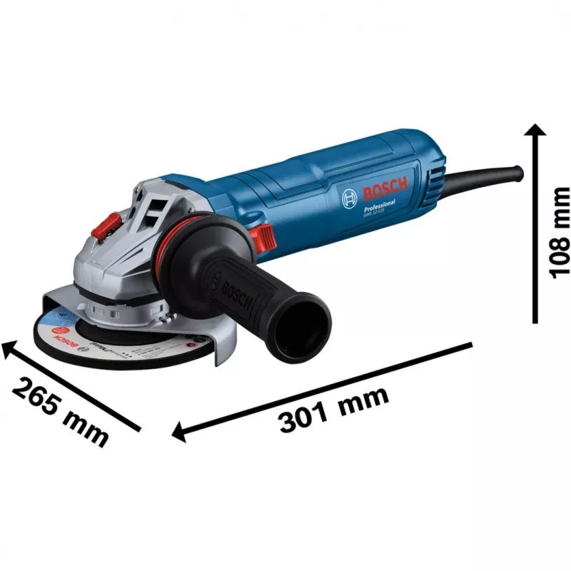 Bosch Professional GWS 12-125 06013A6106 leņķa slīpmašīna 125 mm 1200 W ar maināmu ātrumu