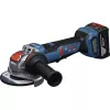 Bosch Professional GWX 18V-11PS Bezvadu Leņķa Slīpmašīna Solo, 18V, 125mm, X-LOCK, Zils/Melns, bez Akumulatora un Lādētāja
