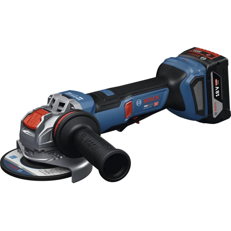 Bosch Professional GWX 18V-11PS Bezvadu Leņķa Slīpmašīna Solo, 18V, 125mm, X-LOCK, Zils/Melns, bez Akumulatora un Lādētāja