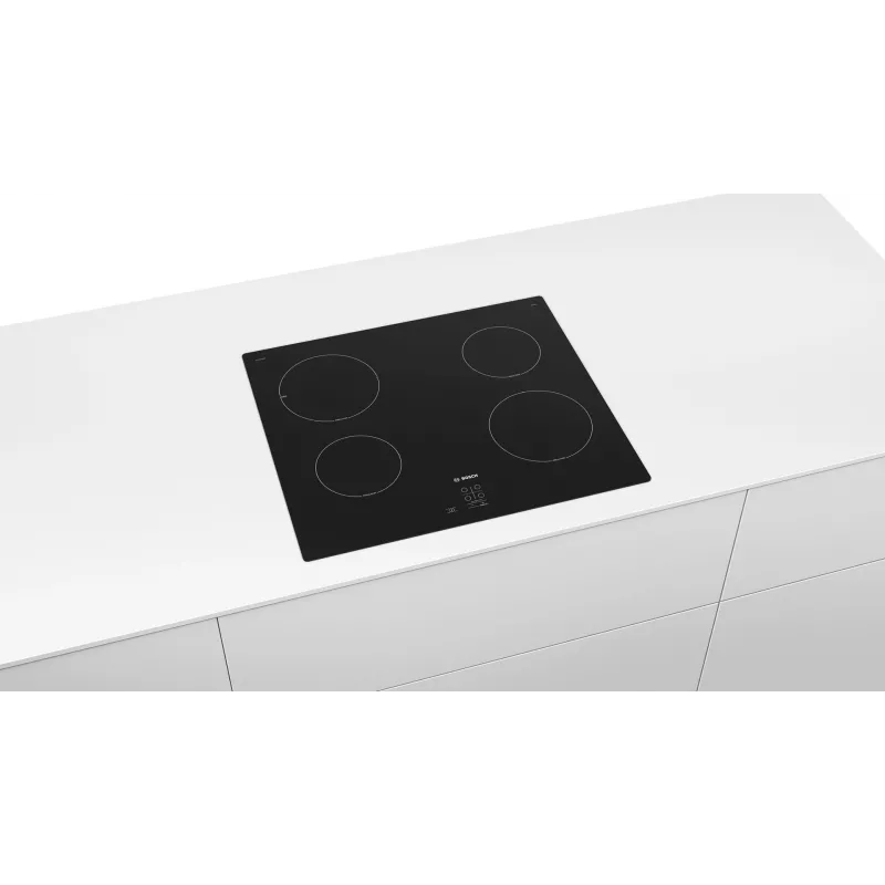Bosch Serie 2 PUG61RAA5E 60 cm indukcijas plīts ar 4 gatavošanas zonām, skārienvadību, PowerBoost, melna