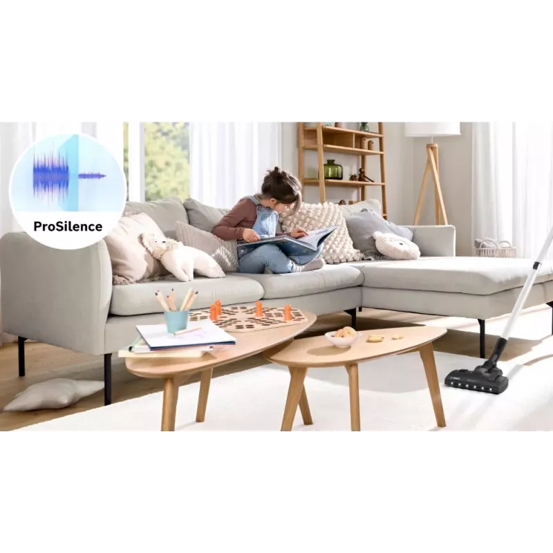 Bosch Serie 6 ProSilence Putekļsūcējs ar maisiņu BGB6SIL0L, Titanium Black, 600W, 4L putekļu maisiņš, HEPA filtrs, 66 dB(A)