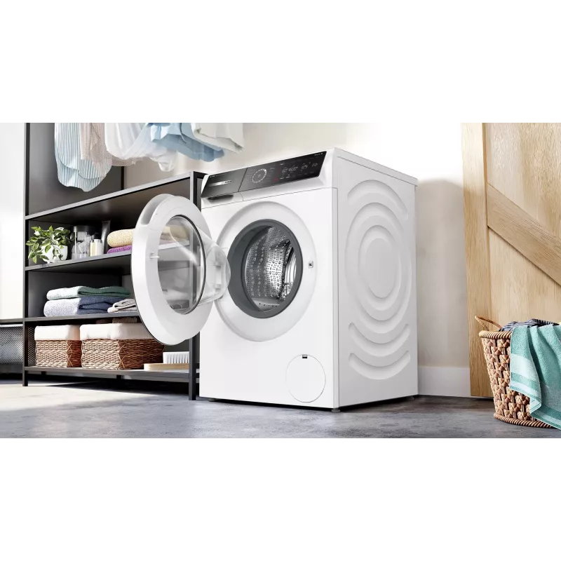Bosch Serie 8 WGB256A9PL priekšējās ielādes veļas mašīna 10 kg 1600 RPM balta ar i-DOS un Home Connect