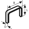 Bosch Type 53 smalkās stieples skavas 11,4 x 0,74 x 8 mm, cinkota tērauda, 5000 gab. (2609200210)
