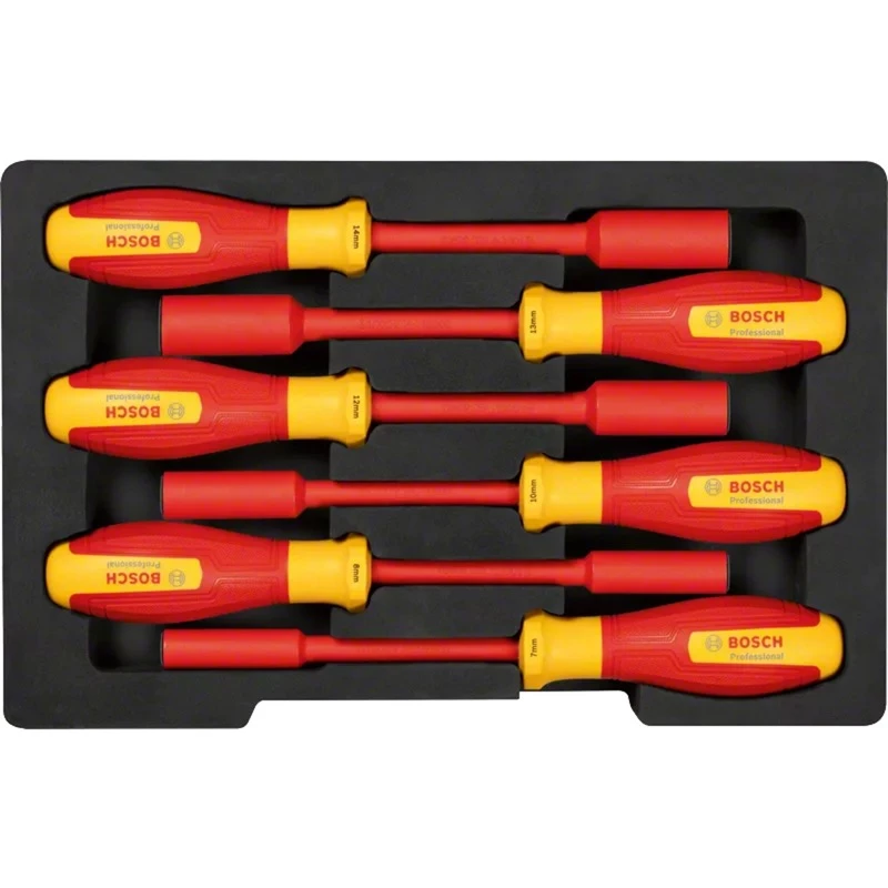 Bosch VDE izolētu skrūvgriežu komplekts 1600A02NF3, 7 daļas, sprauds/Phillips/Pozidriv, 1000V, IEC 60900