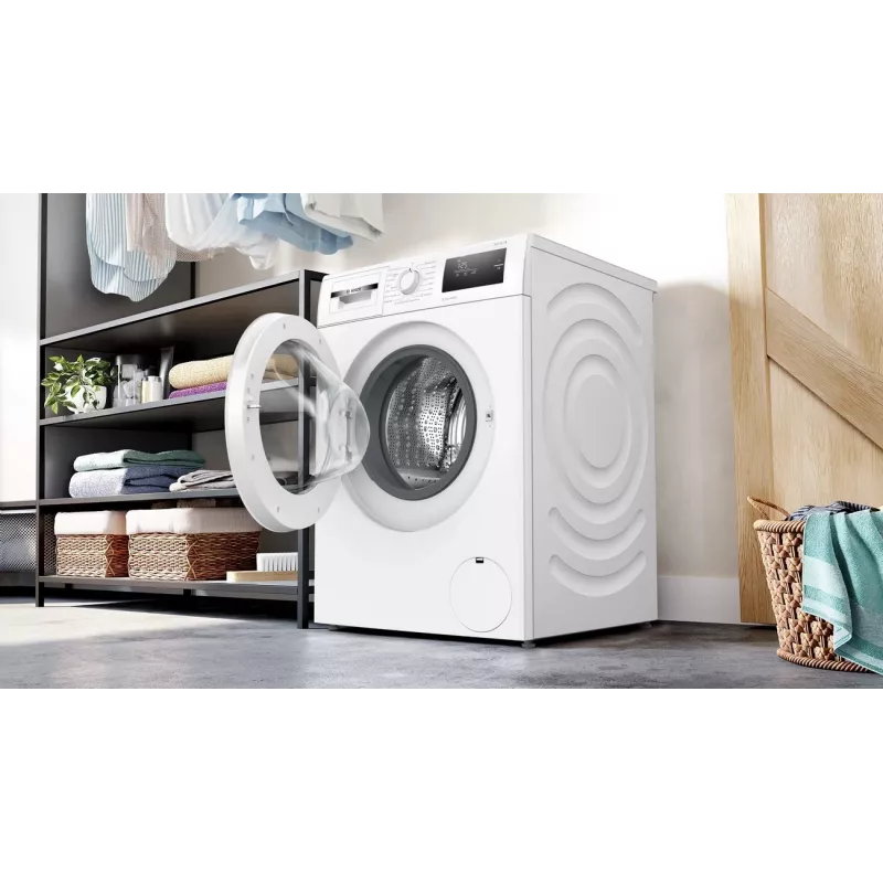 Bosch WAN2408LSN Brīvi stāvoša priekšējās ielādes veļas mazgājamā mašīna, 8 kg, 1200 apgr./min, energoklase C, balta