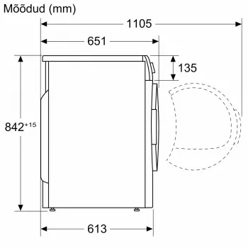 Bosch WQB246DLSN 9 kg veļas mazgājamā mašīna ar i-DOS un Home Connect