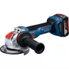 BOSCH X-LOCK Bezvadu Leņķa Slīpmašīna GWX 18V-11 S Professional Solo, 18V, 125mm, Zils/Melns, Tikai Instruments