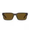 BOSS BOSS1628SKB7 Vīriešu taisnstūra saulesbrilles Tumšā Havana Pelēka