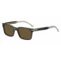 BOSS BOSS1628SKB7 Vīriešu taisnstūra saulesbrilles Tumšā Havana Pelēka