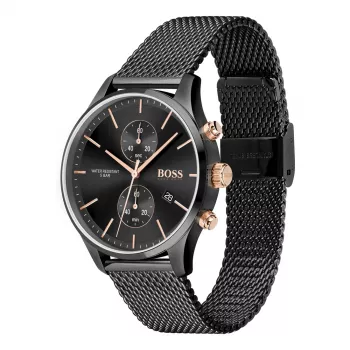 BOSS Hero vīriešu kvarca hronogrāfa pulkstenis 1513811 42 mm Nerūsējošais tērauds Zils ciparnīca