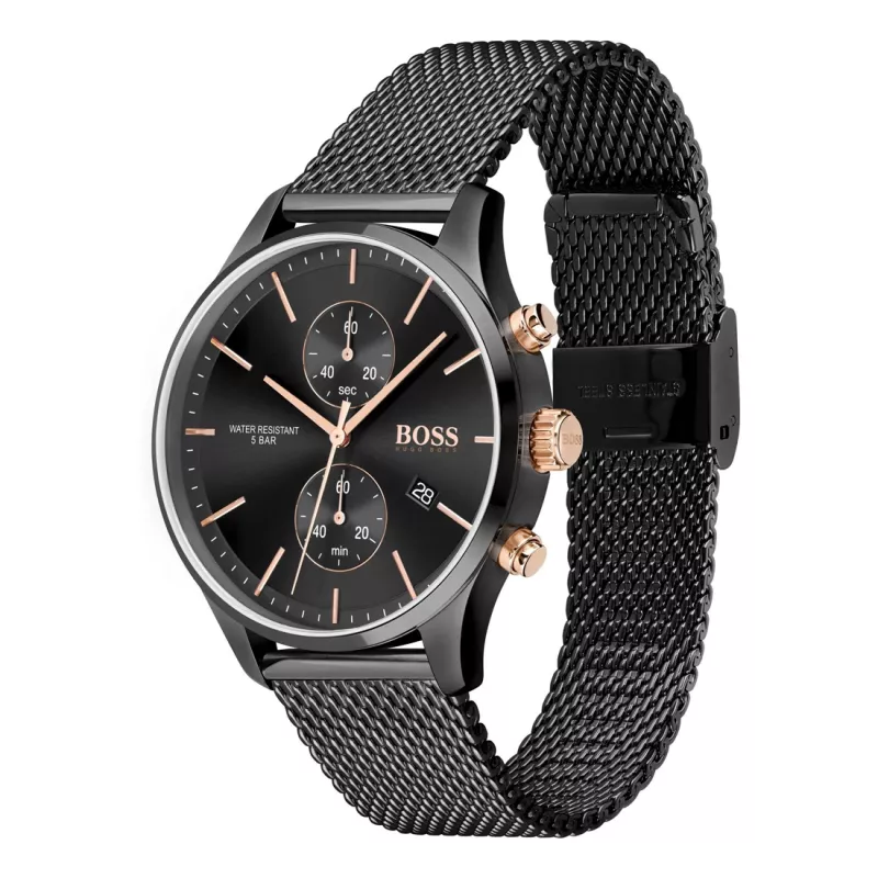 BOSS Hero vīriešu kvarca hronogrāfa pulkstenis 1513811 42 mm Nerūsējošais tērauds Zils ciparnīca