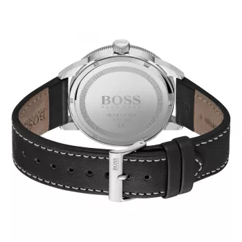 BOSS Vīriešu Grand Prix Hronogrāfa Pulkstenis 1513898 44mm Melns Ciparnīca Ādas Siksniņa