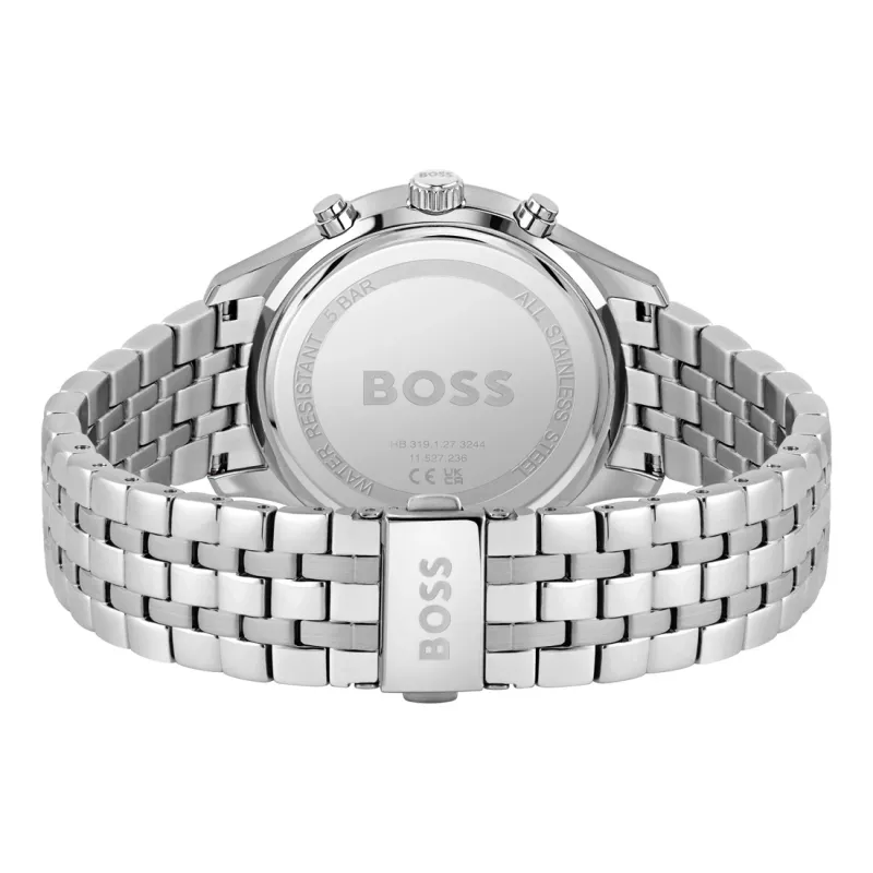 BOSS Vīriešu Skymaster Hronogrāfa Pulkstenis 1513975 42mm Nerūsējošais Tērauds Zils Ciparnīca